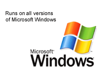 Runs on all versions of Microsoft Windows