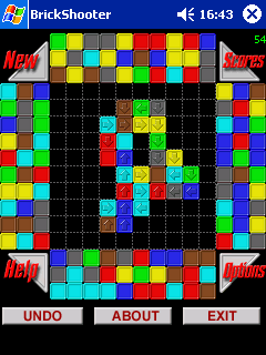 BrickShooter for Windows CE - A challenging puzzle game for strategists.